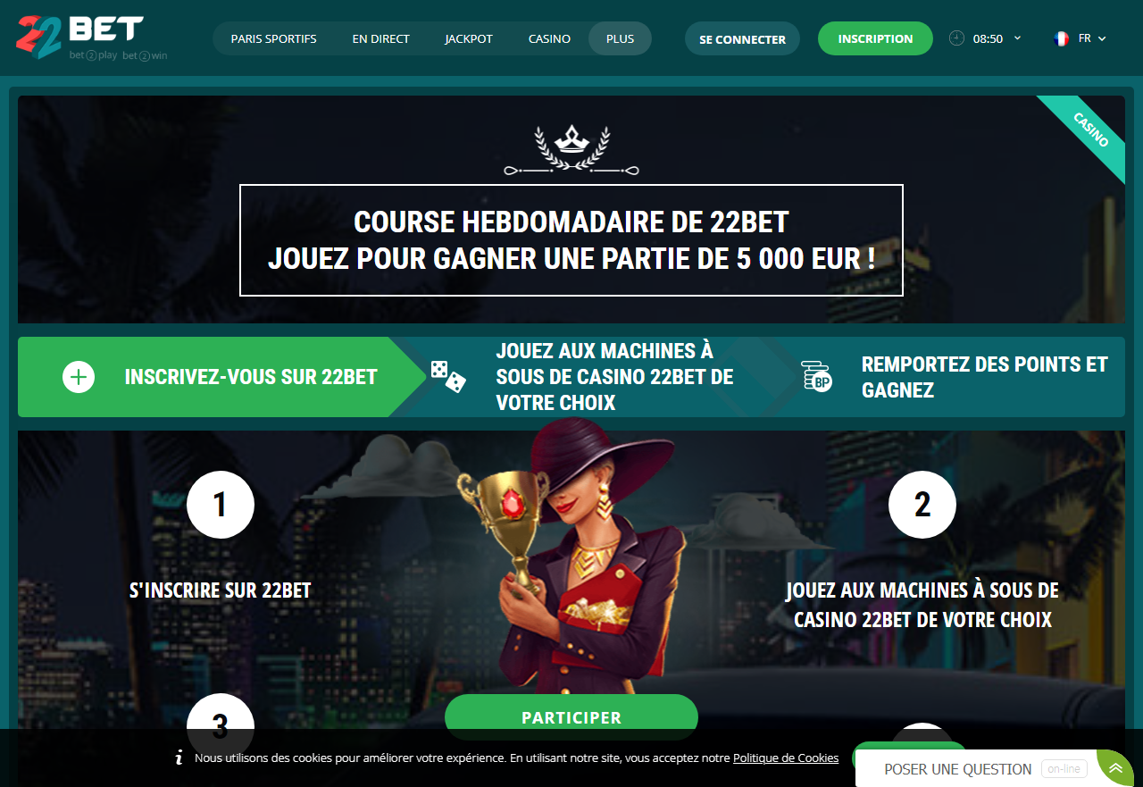 22Bet Course hebdomadaire