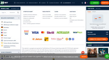 20BET Mobile version