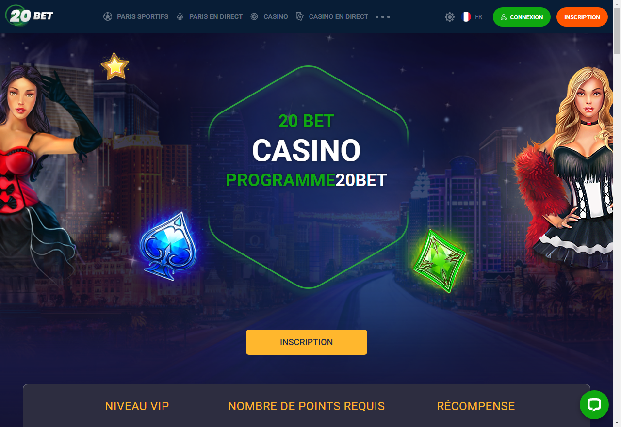 20Bet programme VIP du casino